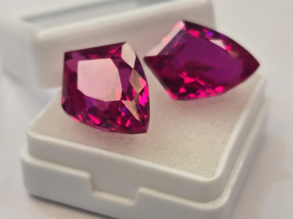 Dark Pink Sapphire Gemstones, 25-26 Ct Fancy Cut, Natural Loose Stones, September Birthstone Jewelry