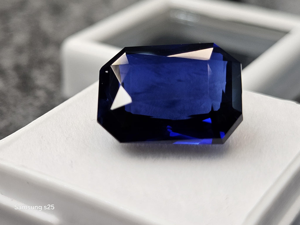 Radiant Cut Blue Tanzanite Gemstone, 12-14 Ct Certified Loose Stone