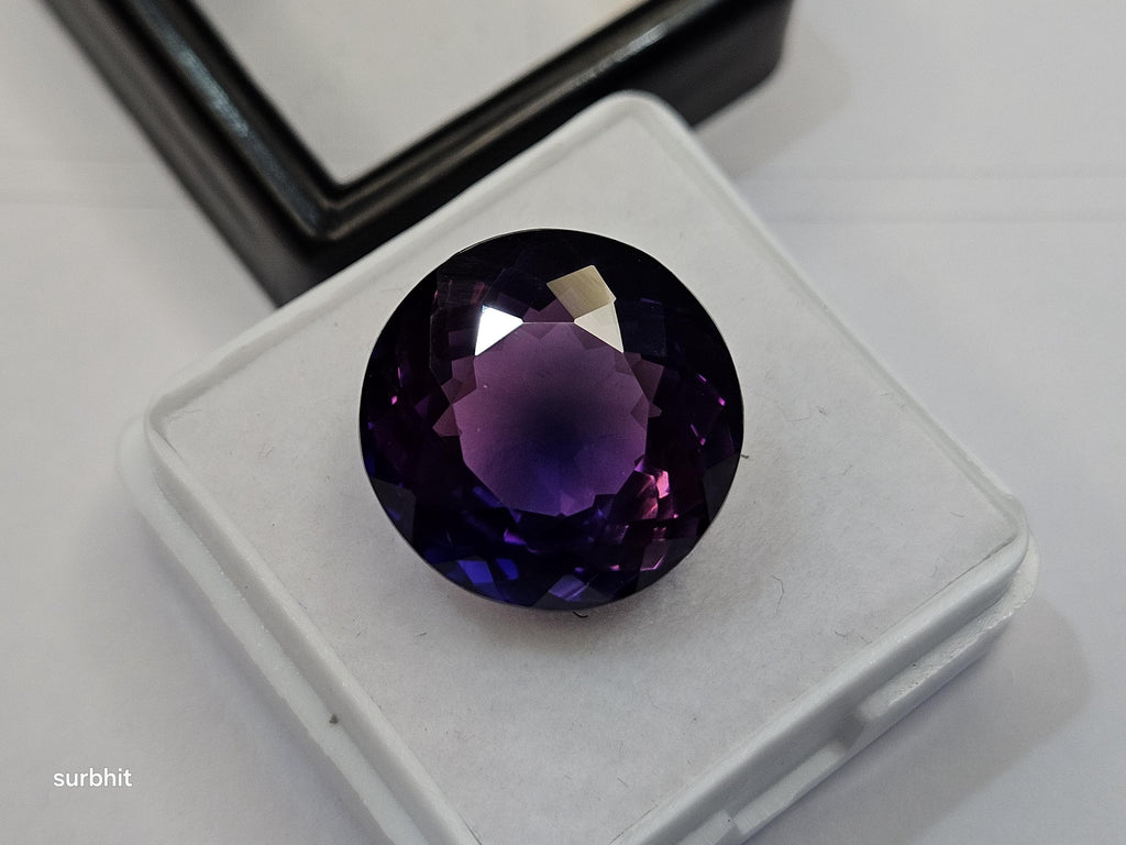 Natural VVS Purple Pink Sapphire Round Cut Gemstone for Jewelry Making (16-17 Ct)