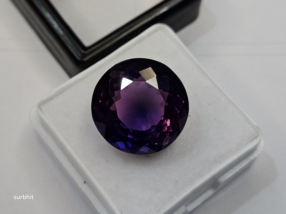 Natural VVS Purple Pink Sapphire Round Cut Gemstone for Jewelry Making (16-17 Ct)