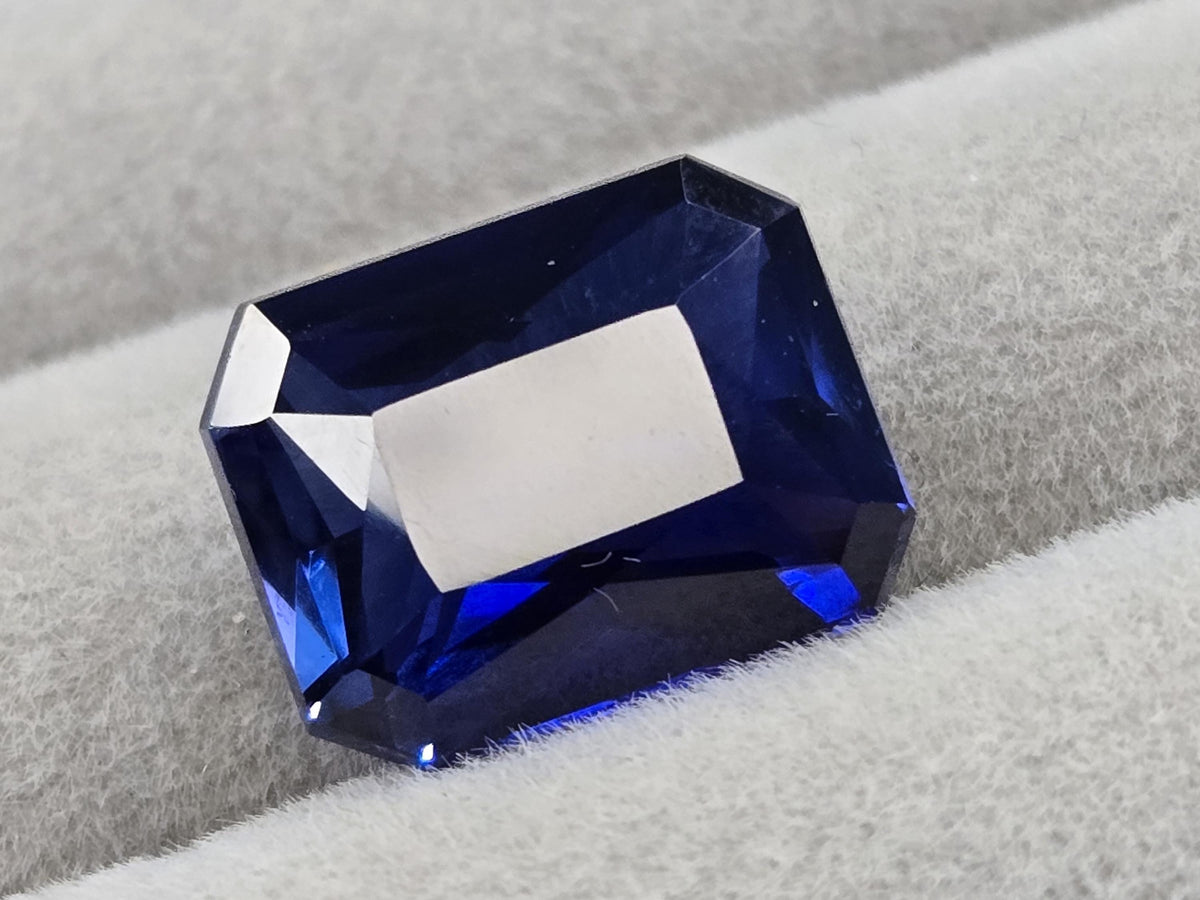 Emerald Cut Blue Tanzanite Gemstone, 13-15 Ct Loose Stone