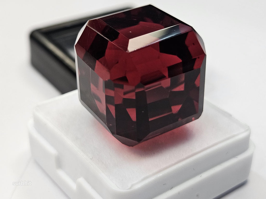 Mozambique Red Ruby Cube, 65-66 Ct Faceted Gemstone