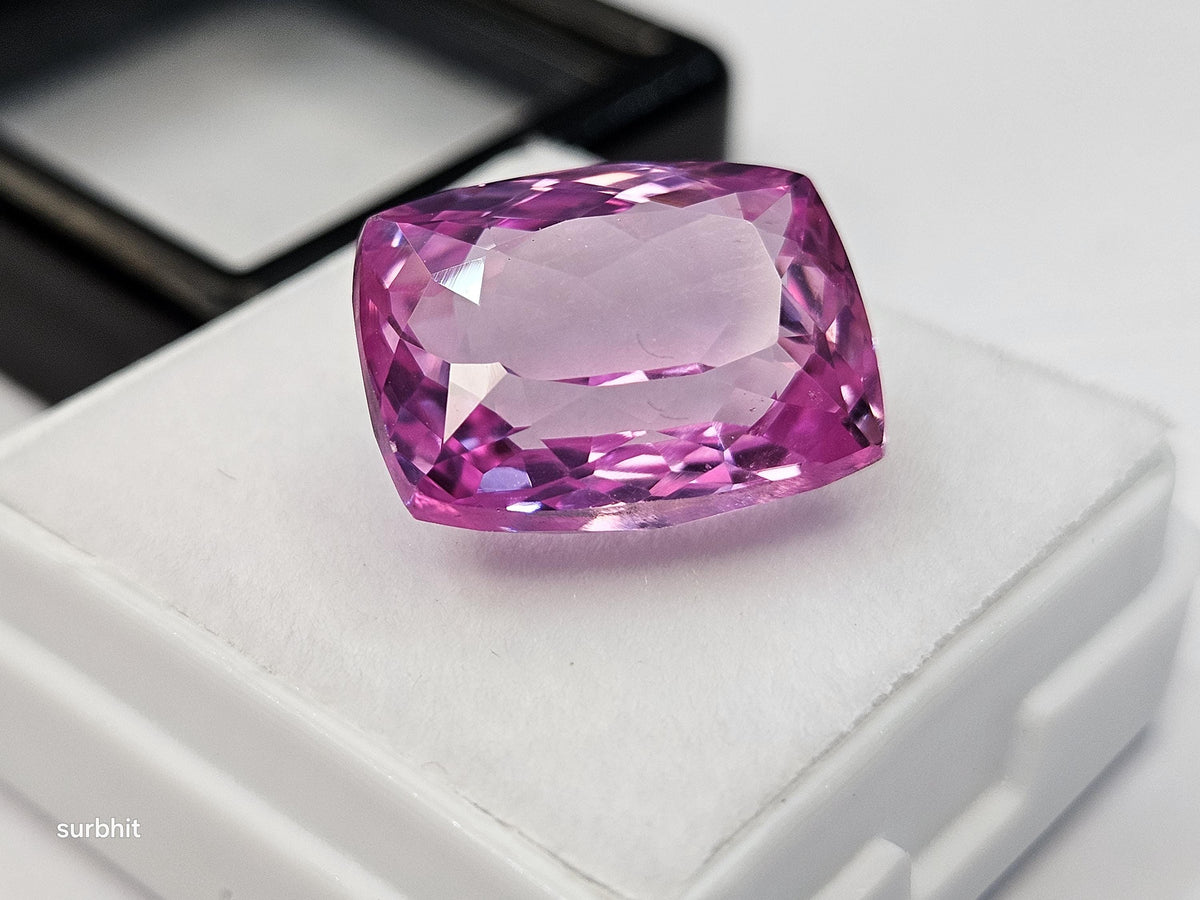 Certified Natural Pink Sapphire Cushion Cut Gemstone (13-15 Ct) for Statement Jewelry Making