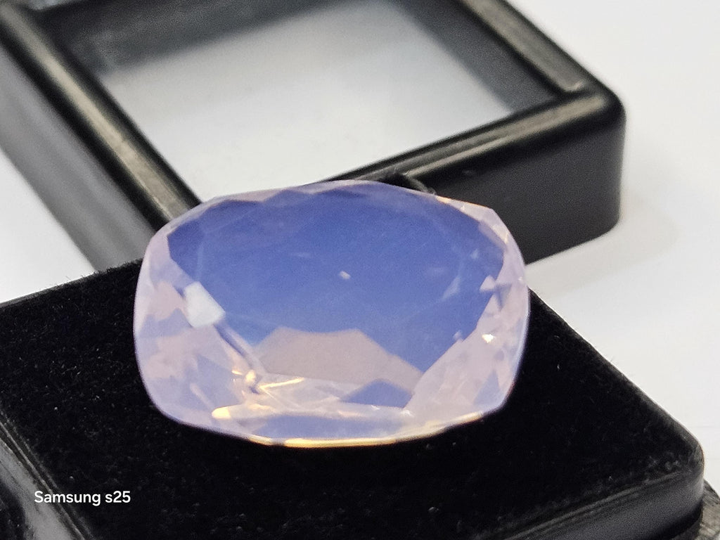 Cushion Cut Pink Opal Gemstone, 14-16 Ct Lab Created