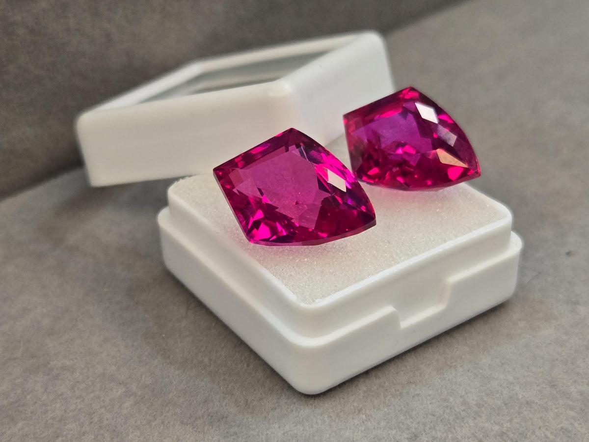 Dark Pink Sapphire Gemstones, 25-26 Ct Fancy Cut, Natural Loose Stones, September Birthstone Jewelry