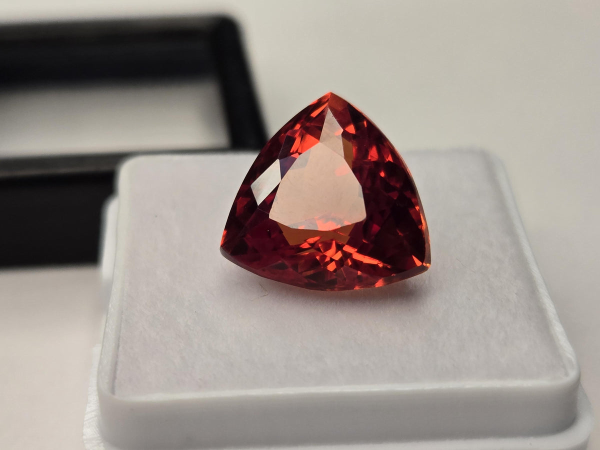 Trillion Cut Padparadscha Sapphire, 9-11 Ct Loose Gemstone