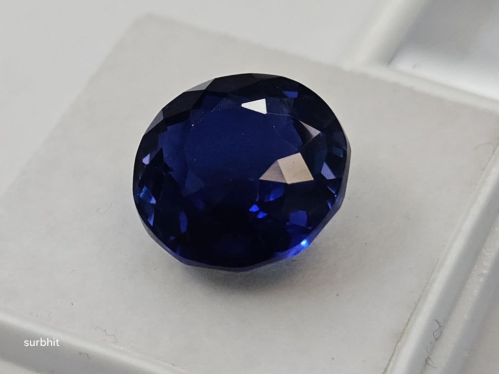 Certified Blue Tanzanite Gemstone, 12 Carat Round Cut, Tanzania Origin, Faceted Stone for Jewelry