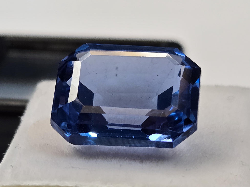 Natural Teal Blue Topaz Emerald Cut Gemstone – 11-12 Ct Loose Stone for Jewelry