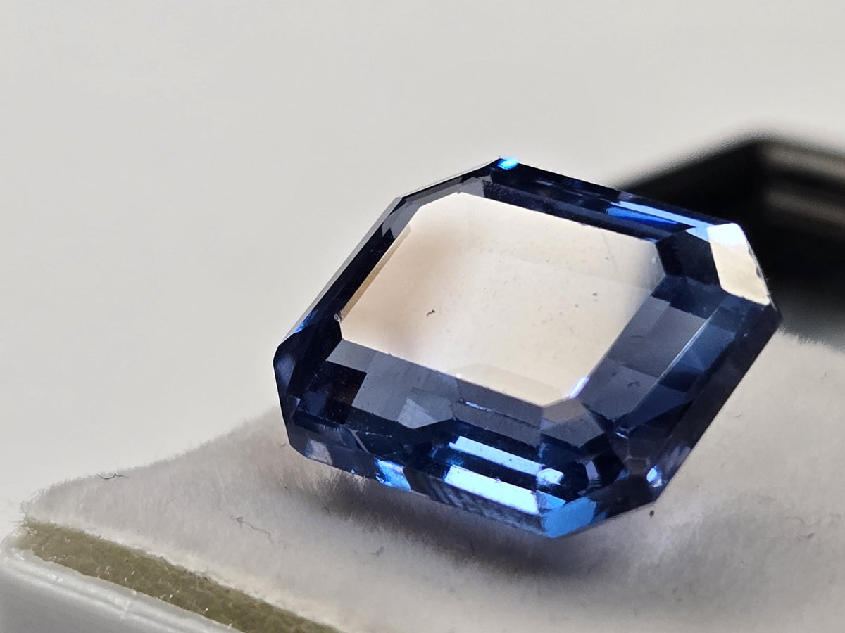 Natural Teal Blue Topaz Emerald Cut Gemstone – 11-12 Ct Loose Stone for Jewelry