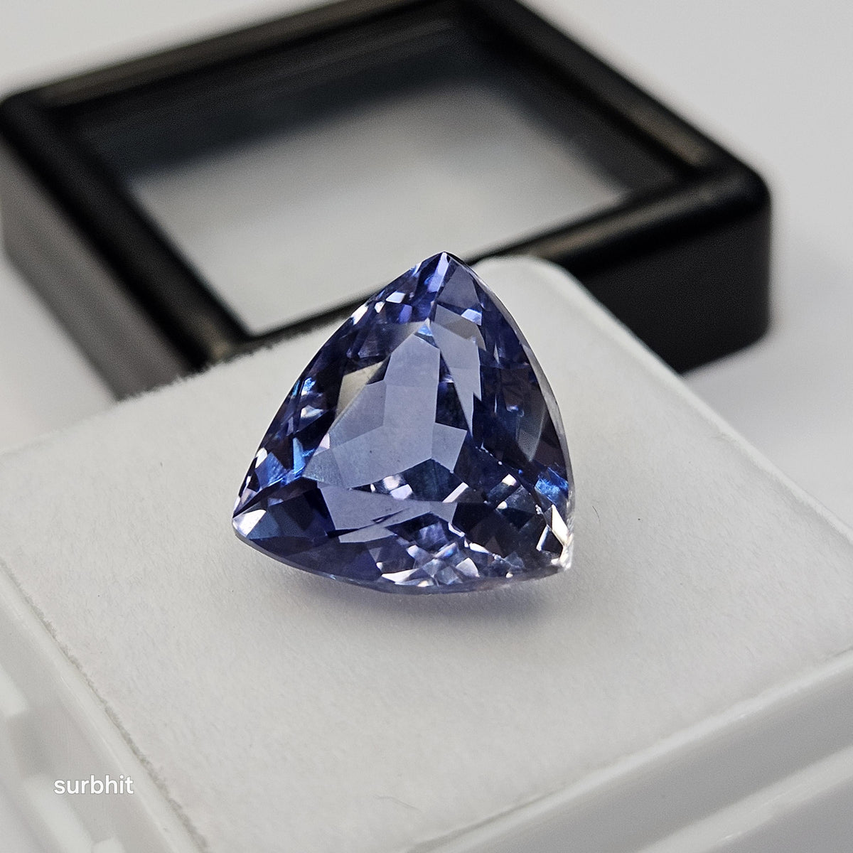 Blue Tanzanite Gemstone, Trillion Cut, 8-9 Ct Loose Stone