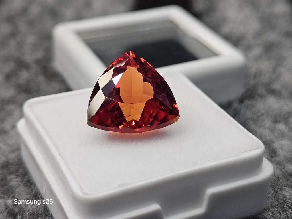 Natural Mexican Fire Opal Trillion Cut Gemstone (9-10 Ct) for Jewelry Making