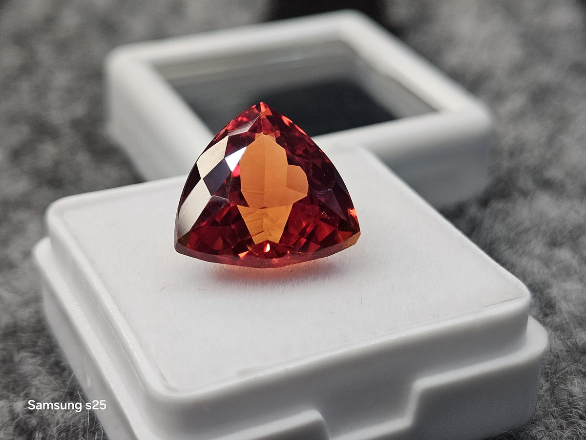 Natural Mexican Fire Opal Trillion Cut Gemstone (9-10 Ct) for Jewelry Making