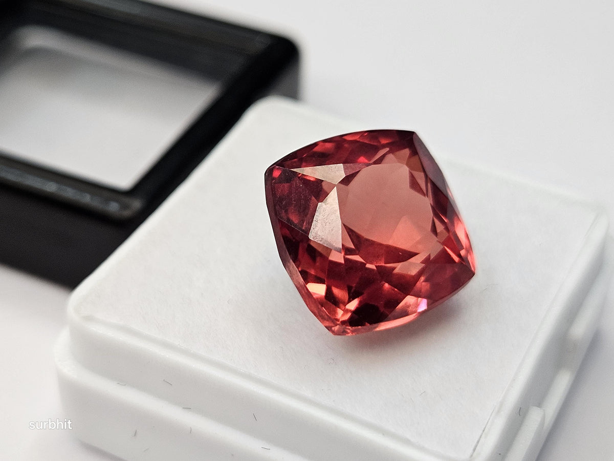 10-12 Ct Padparadscha Sapphire, Cushion Cut Loose Gemstone