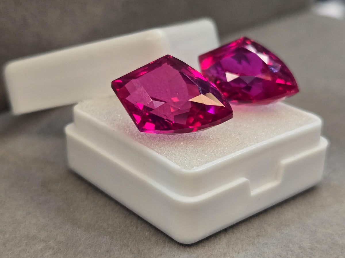 Dark Pink Sapphire Gemstones, 25-26 Ct Fancy Cut, Natural Loose Stones, September Birthstone Jewelry