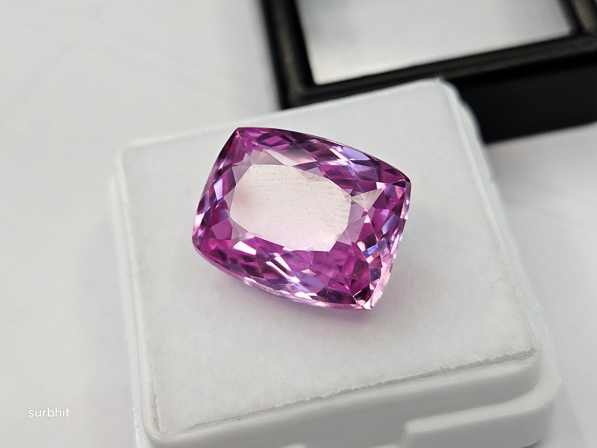 Certified Natural Pink Sapphire Cushion Cut Gemstone (13-15 Ct) for Statement Jewelry Making