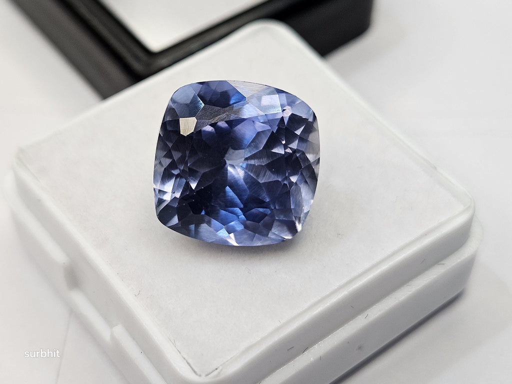 Cushion Cut Blue Tanzanite Gemstone, 12-13 Carat Loose Stone