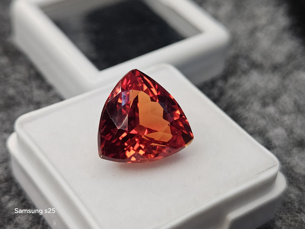 Natural Mexican Fire Opal Trillion Cut Gemstone (9-10 Ct) for Jewelry Making