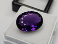 Certified Lab Created Amethyst Oval Gemstone – 8-9 Ct Purple Stone for Jewelry Making