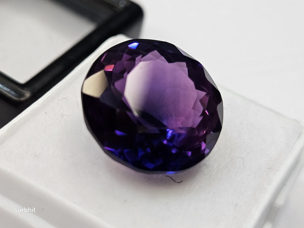 Natural VVS Purple Pink Sapphire Round Cut Gemstone for Jewelry Making (16-17 Ct)