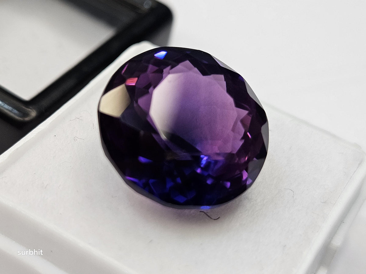 Natural VVS Purple Pink Sapphire Round Cut Gemstone for Jewelry Making (16-17 Ct)