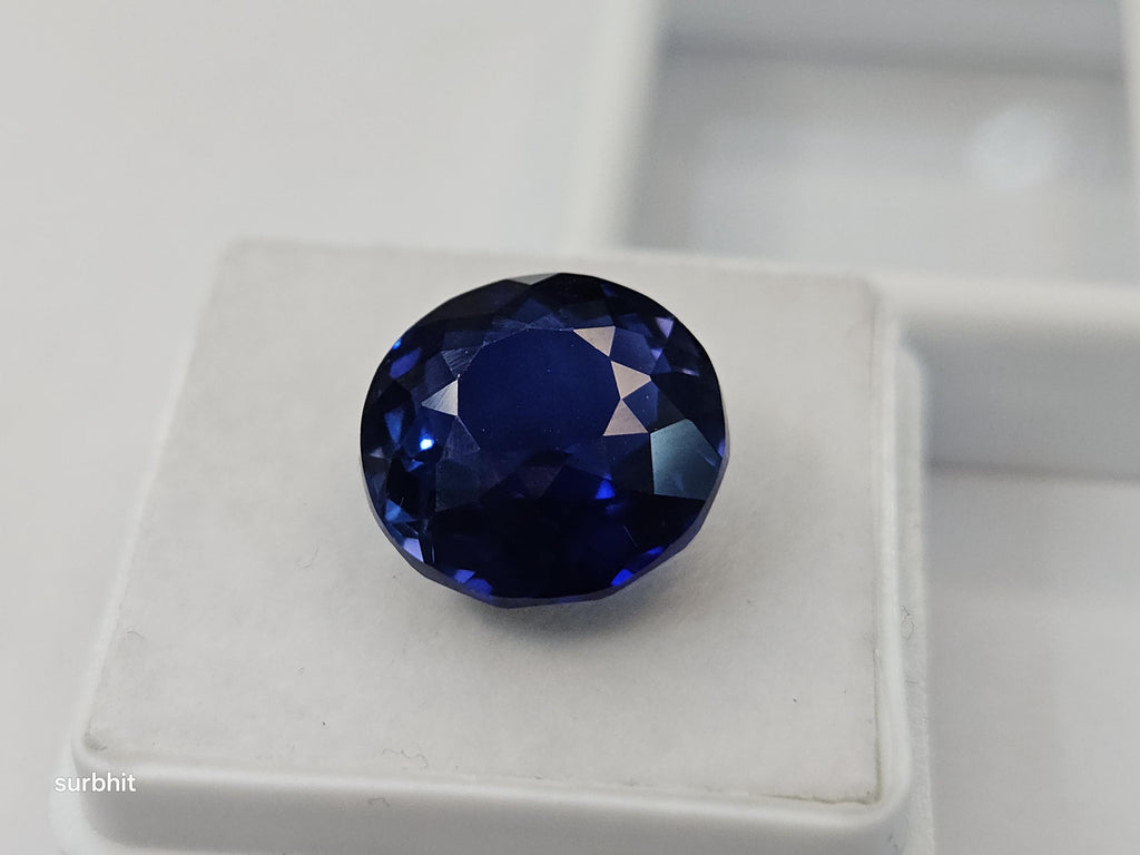 Certified Blue Tanzanite Gemstone, 12 Carat Round Cut, Tanzania Origin, Faceted Stone for Jewelry