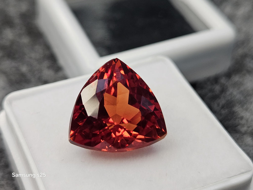 Natural Mexican Fire Opal Trillion Cut Gemstone (9-10 Ct) for Jewelry Making