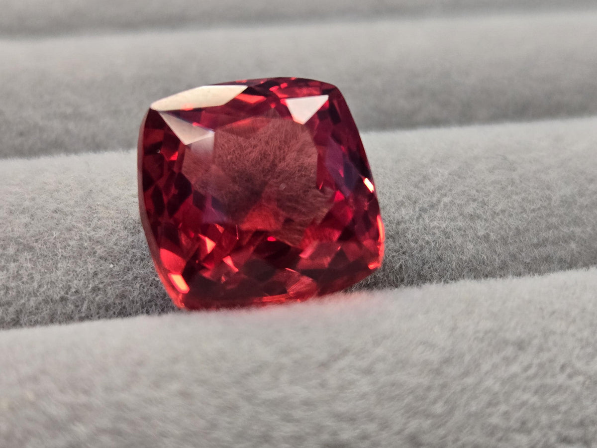 11-13 Ct Padparadscha Sapphire, Cushion Cut Loose Gemstone