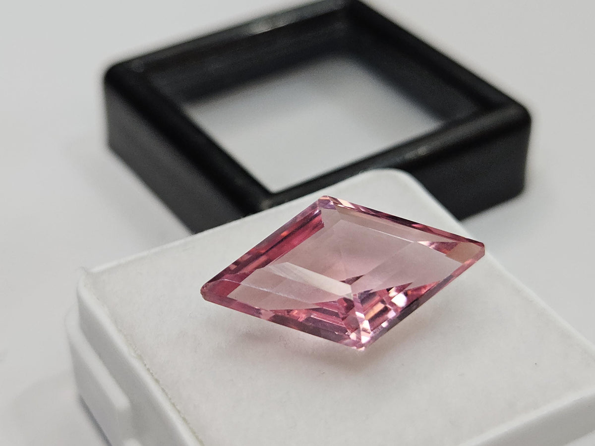 Certified Padparadscha Sapphire Gemstone, Fancy Cut Peach Pink, 9-10 Ct Loose Stone