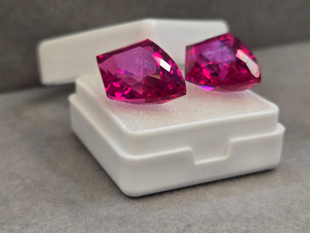 Dark Pink Sapphire Gemstones, 25-26 Ct Fancy Cut, Natural Loose Stones, September Birthstone Jewelry