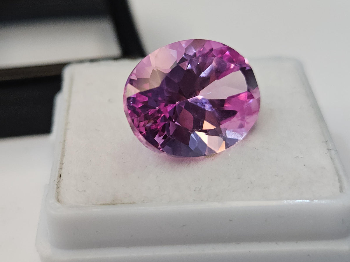 Light Pink Oval Morganite Gemstone, 11-12 Carat Certified Loose Stone for Jewelry