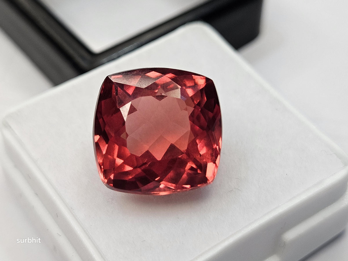Padparadscha Sapphire11-13 Ct Cushion Cut Loose Gemstone Natural Pink-Orange Gem for Jewelry Making