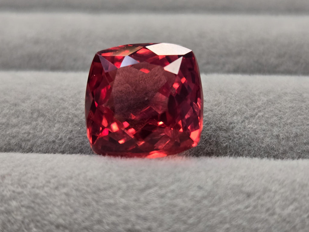 11-13 Ct Padparadscha Sapphire, Cushion Cut Loose Gemstone