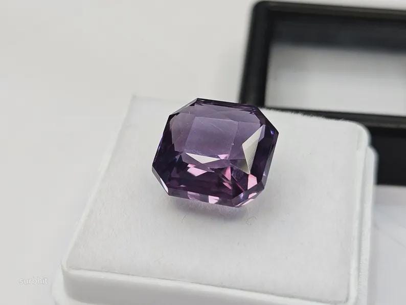 Natural Purple Pink Tanzanite 9+ Ct Radiant Cut Loose Gemstone from Brazil for Rings, Pendants & Jewelry Making