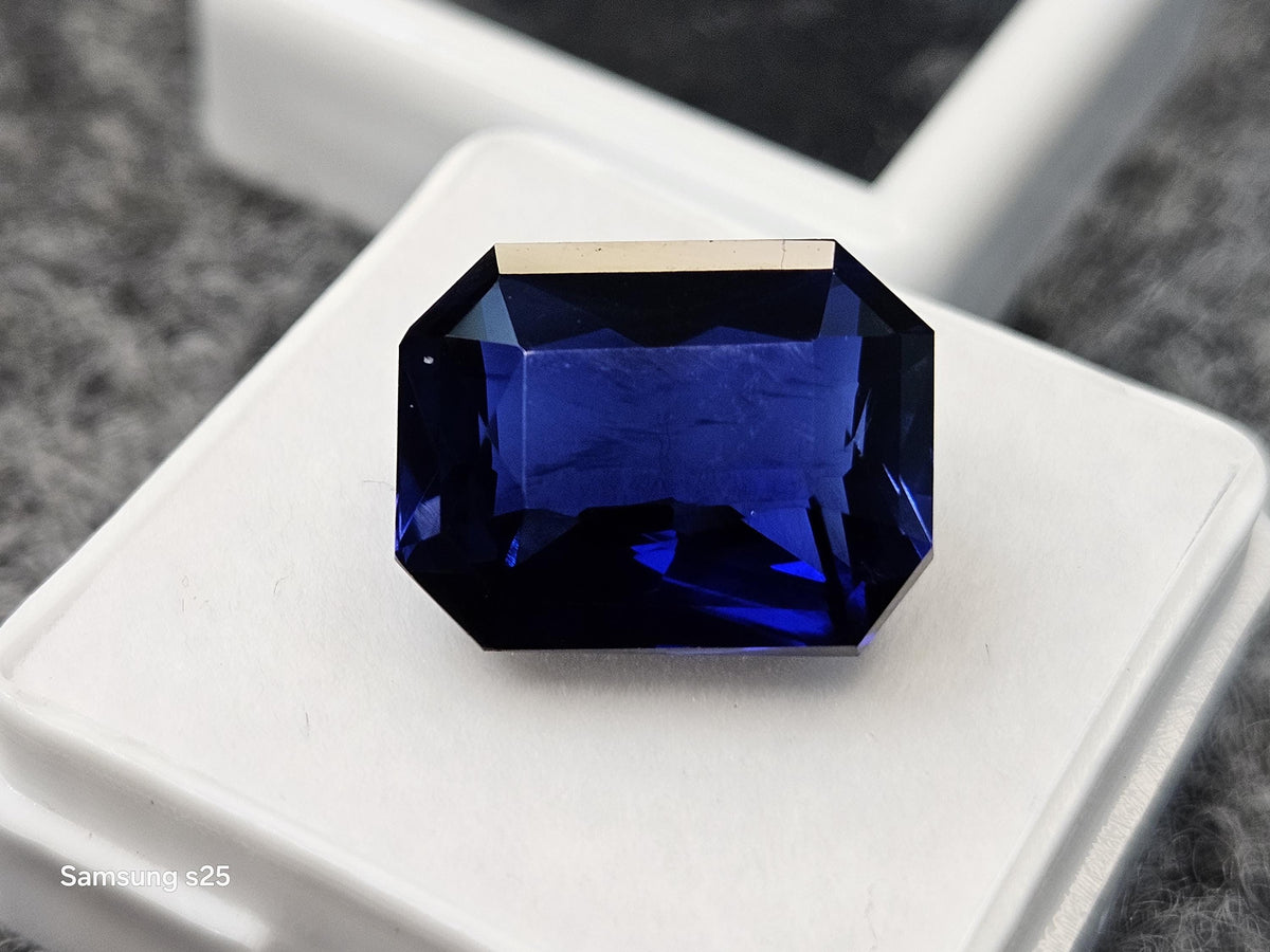 Radiant Cut Blue Tanzanite Gemstone, 12-14 Ct Certified Loose Stone