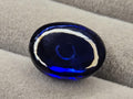 Blue Iolite Oval Cabochon, 18-19 Ct Lab-Created Loose Gemstone
