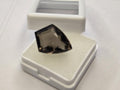 Certified Smoky Black Quartz Gemstone, 13-14 Ct Fancy Cut, Lab Created Loose Stone (Brazil)