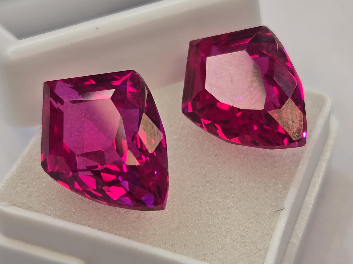 Dark Pink Sapphire Gemstones, 25-26 Ct Fancy Cut, Natural Loose Stones, September Birthstone Jewelry
