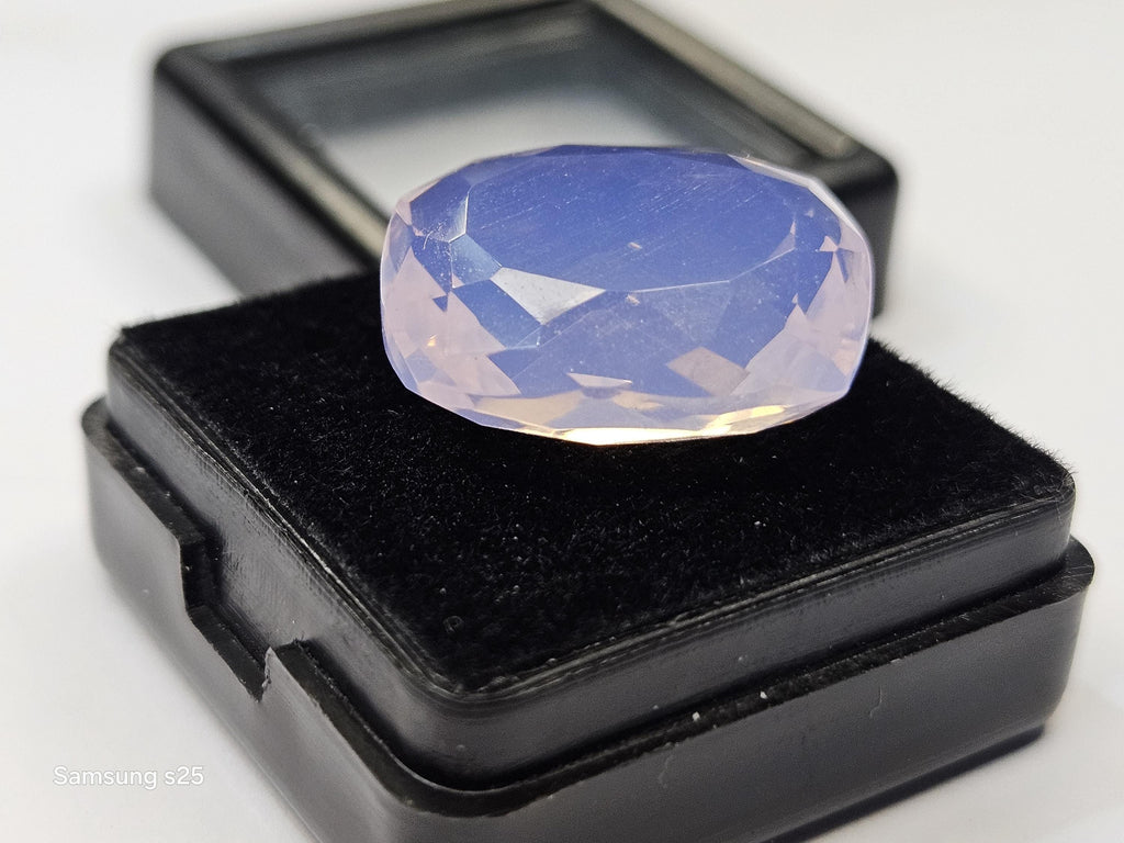 Cushion Cut Pink Opal Gemstone, 14-16 Ct Lab Created