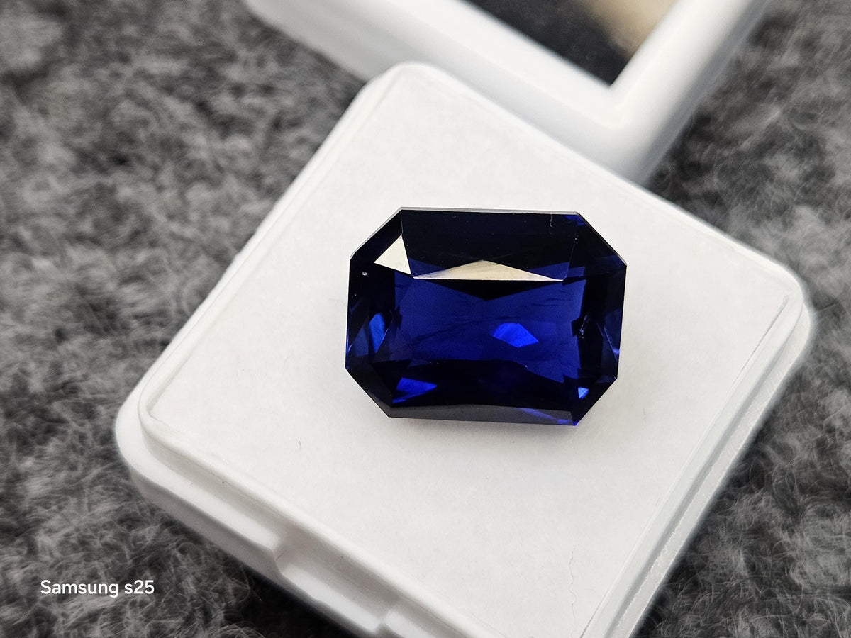 Radiant Cut Blue Tanzanite Gemstone, 12-14 Ct Certified Loose Stone